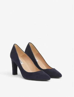 Tess Block Heel Suede Courts -Dune Shop 524 10018 0110511610025416 BLUNAVY ALT02