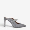 Kurt Geiger London Duke Crystal-embellished Leather Heeled Mules