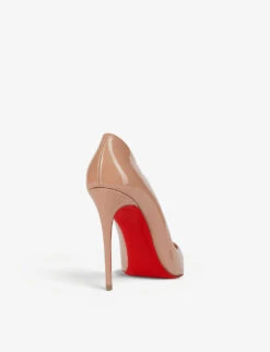 Christian Louboutin Hot Chick 100 Patent-leather Courts -Dune Shop 684 10145 1190911 NUDE ALT05