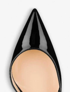 Christian Louboutin Iriza 100 Patent-leather Courts -Dune Shop 684 10145 3130524BK01 BLACK ALT03