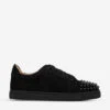 Christian Louboutin Vieira Spikes Flat Veau Velours -Dune Shop 684 10145 3191433 BLACKBLACKBK M