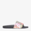 Gucci Pursuit Floral-print Leather Sliders -Dune Shop 783 10004 7031343619 BEIGECOMB M