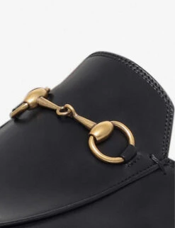 Gucci Princetown Leather Backless Loafers -Dune Shop 783 10004 7687100109 BLACK ALT03