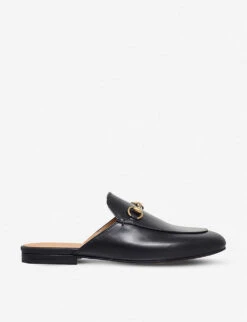 Gucci Princetown Leather Backless Loafers
