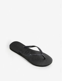 Havaianas Logo-embellished Rubber Flip-flops -Dune Shop 867 10104 40000300090 SLIMBLACK ALT02