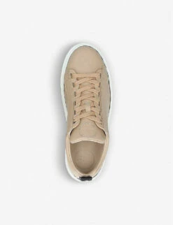 Chloé Lauren Scalloped-trim Leather Trainers -Dune Shop 923 10004 2753753109 PALEPINK ALT01