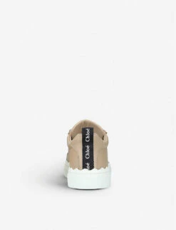 Chloé Lauren Scalloped-trim Leather Trainers -Dune Shop 923 10004 2753753109 PALEPINK ALT03