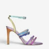 Kurt Geiger London Pierra Rainbow Leather Heeled Sandals -Dune Shop R00003931 MULTOTHER M