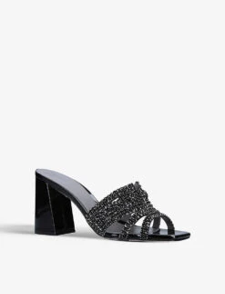 Arizona Embellished Leather Sandals -Dune Shop R00065467 BLACK ALT02