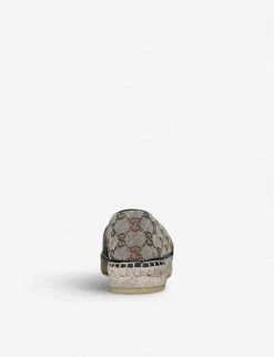 Gucci Pillar Brand-print Canvas Espadrilles -Dune Shop R00098619 BROWNOTH ALT03