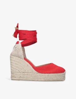Castañer Carina Cotton-canvas Wedge Espadrilles