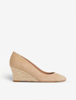 Eevi Leather Wedge Court Shoes