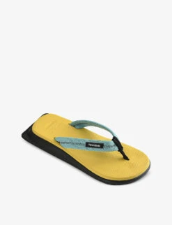 Havaianas Tradi Zori Brand-badge Woven Flip-flops -Dune Shop R03657326 GOLDYELLOW ALT02