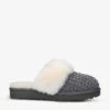 Ugg Cosy Cable-knit Sheepskin Slippers 1 Ugg Cosy Cable-knit Sheepskin Slippers -Dune Shop R03663759 GREYDARK M