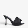 Bottega Veneta Lido Intrecciato-woven Leather Heeled Mules -Dune Shop R03674106 BLACK M