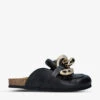 JW Anderson Chain-embellished Leather Loafers -Dune Shop R03688769 BLACK M