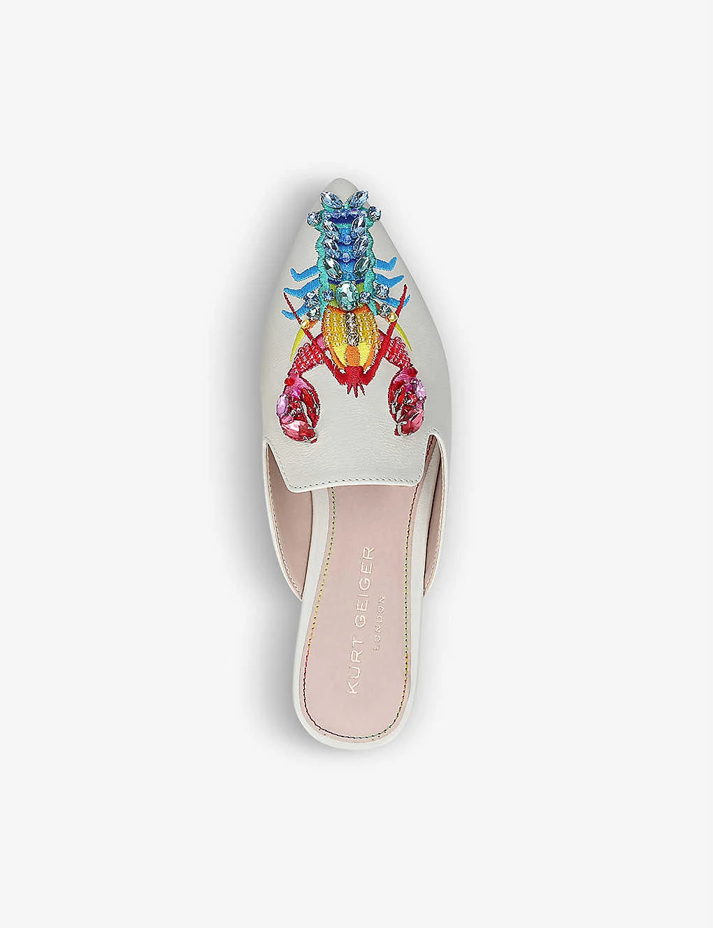 Kurt Geiger London Otter Rainbow Lobster-embroidered Leather Mules 4 Kurt Geiger London Otter Rainbow Lobster-embroidered Leather Mules - Image 2