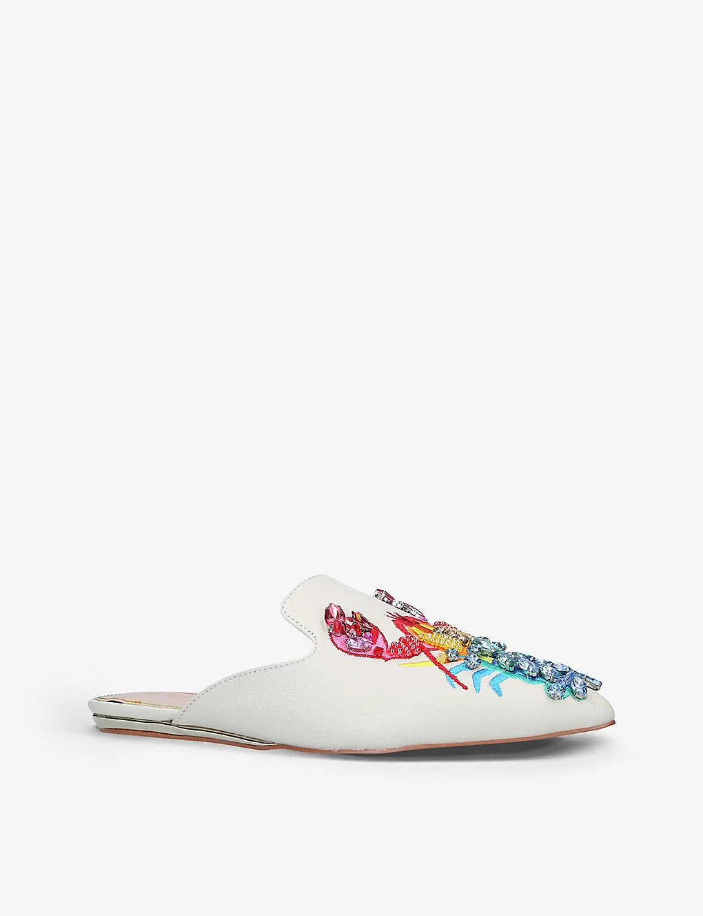 Kurt Geiger London Otter Rainbow Lobster-embroidered Leather Mules 5 Kurt Geiger London Otter Rainbow Lobster-embroidered Leather Mules - Image 3