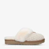 Ugg Cozy Branded Suede Slippers -Dune Shop R03702239 CREAM M
