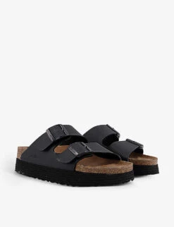 Birkenstock Papillio Arizona Logo-embossed Vegan-leather Sandals -Dune Shop R03738565 BLACKVEGAN ALT02