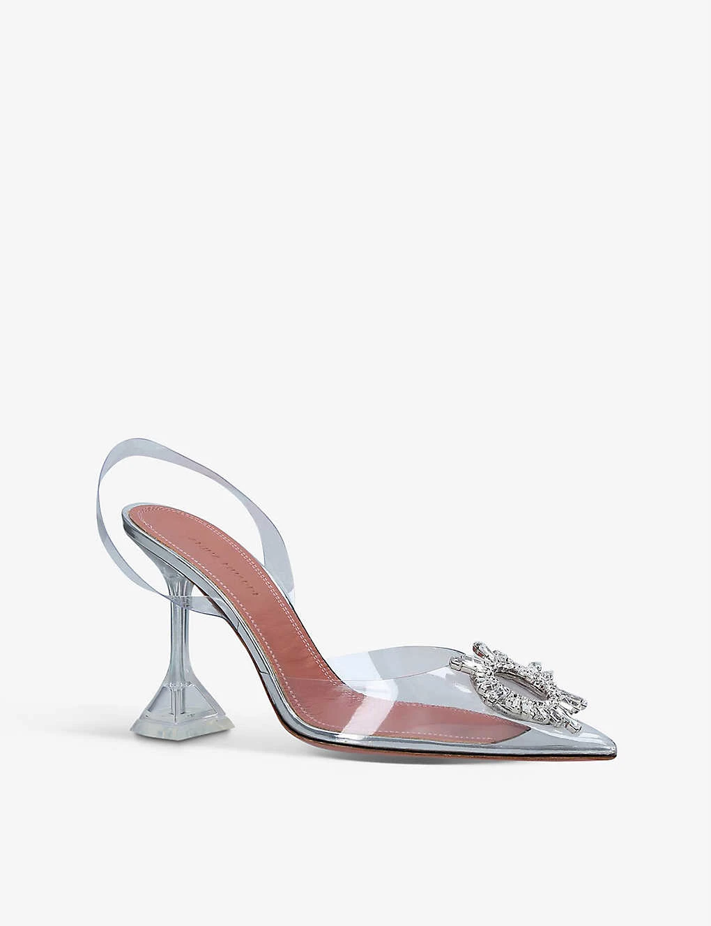 Amina Muaddi Begum Crystal-embellished PVC Heeled Courts 5 Amina Muaddi Begum Crystal-embellished PVC Heeled Courts - Image 3