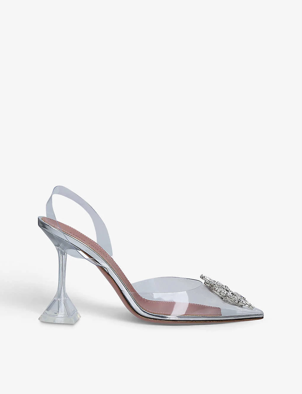 Amina Muaddi Begum Crystal-embellished PVC Heeled Courts 3 Amina Muaddi Begum Crystal-embellished PVC Heeled Courts