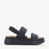 Dune Location Padded Leather Flatform Sandals -Dune Shop R03750647 BLACKLEATHER M