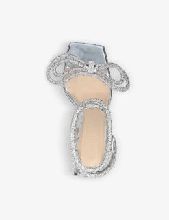 Double Bow Crystal-embellished PVC Heeled Sandals 9 Double Bow Crystal-embellished PVC Heeled Sandals -Dune Shop R03755847 SILVER ALT03