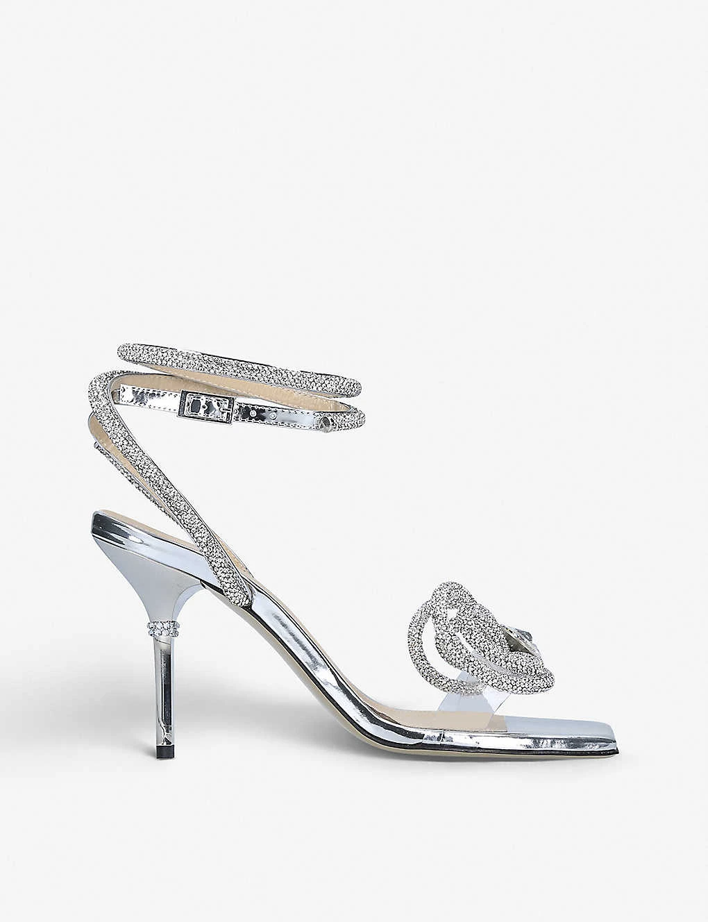 Double Bow Crystal-embellished PVC Heeled Sandals 3 Double Bow Crystal-embellished PVC Heeled Sandals