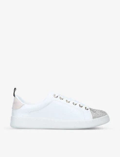 KG Kurt Geiger Liza Logo-embossed Low-top Faux-leather Trainers