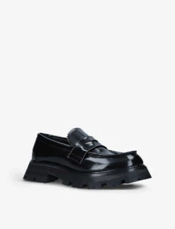 Alexander McQueen Wander Hybrid Leather Loafers 8 Alexander McQueen Wander Hybrid Leather Loafers -Dune Shop R03782515 BLACK ALT02