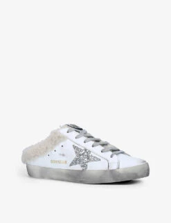 Golden Goose Superstar Sabot 10224 Leather And Shearling Trainers -Dune Shop R03783325 WHITEOTH ALT02