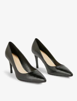 Ted Baker Alysse Pointed-toe Leather Court Shoes -Dune Shop R03816285 BLACK ALT02