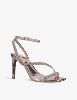 Carvela Paparazzi Strappy Rhinestone-embellished Sandals -Dune Shop R03817402 PALEPINK ALT02