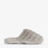 Ted Baker Lopsey Faux Fur Mule Slippers -Dune Shop R03828539 LTGREY M