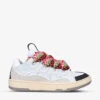 Lanvin Curb Lace-up Leather, Suede And Mesh Low-top Trainers -Dune Shop R03831037 WHITE M