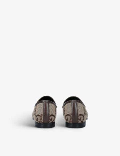 Gucci Jordaan Monogram-print Woven Loafers -Dune Shop R03839680 MIDBROWN ALT03