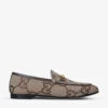 Gucci Jordaan Monogram-print Woven Loafers -Dune Shop R03839680 MIDBROWN M