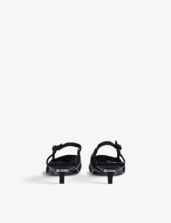 Gucci Tom Crystal-embellished Monogram Mesh Slingback Pumps 10 Gucci Tom Crystal-embellished Monogram Mesh Slingback Pumps -Dune Shop R03839686 BLACK ALT03