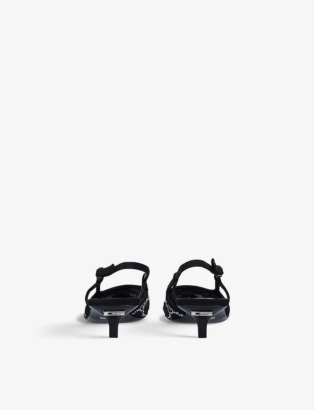 Gucci Tom Crystal-embellished Monogram Mesh Slingback Pumps 6 Gucci Tom Crystal-embellished Monogram Mesh Slingback Pumps - Image 4