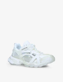Balenciaga Women's Track 2 Lace-up Nylon And Mesh Trainers -Dune Shop R03868375 WHITE ALT02