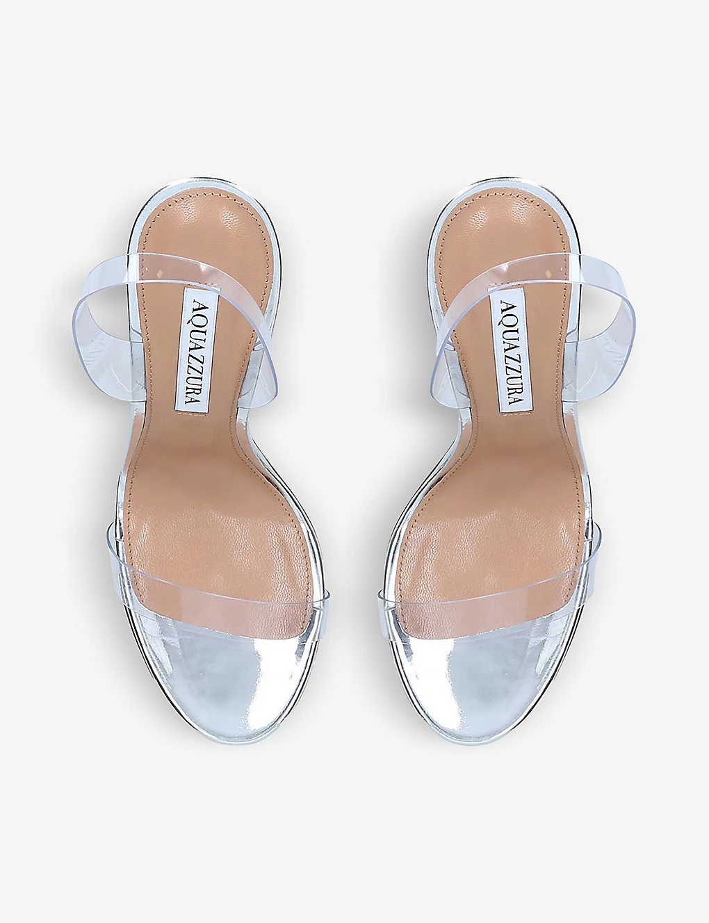 Aquazzura So Nude Metallic PVC And Leather Heeled Sandals 4 Aquazzura So Nude Metallic PVC And Leather Heeled Sandals - Image 2
