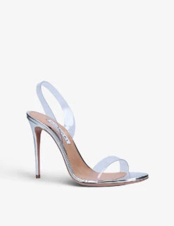 Aquazzura So Nude Metallic PVC And Leather Heeled Sandals 8 Aquazzura So Nude Metallic PVC And Leather Heeled Sandals -Dune Shop R03869777 OTHER ALT02
