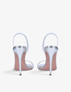 Aquazzura So Nude Metallic PVC And Leather Heeled Sandals 9 Aquazzura So Nude Metallic PVC And Leather Heeled Sandals -Dune Shop R03869777 OTHER ALT03