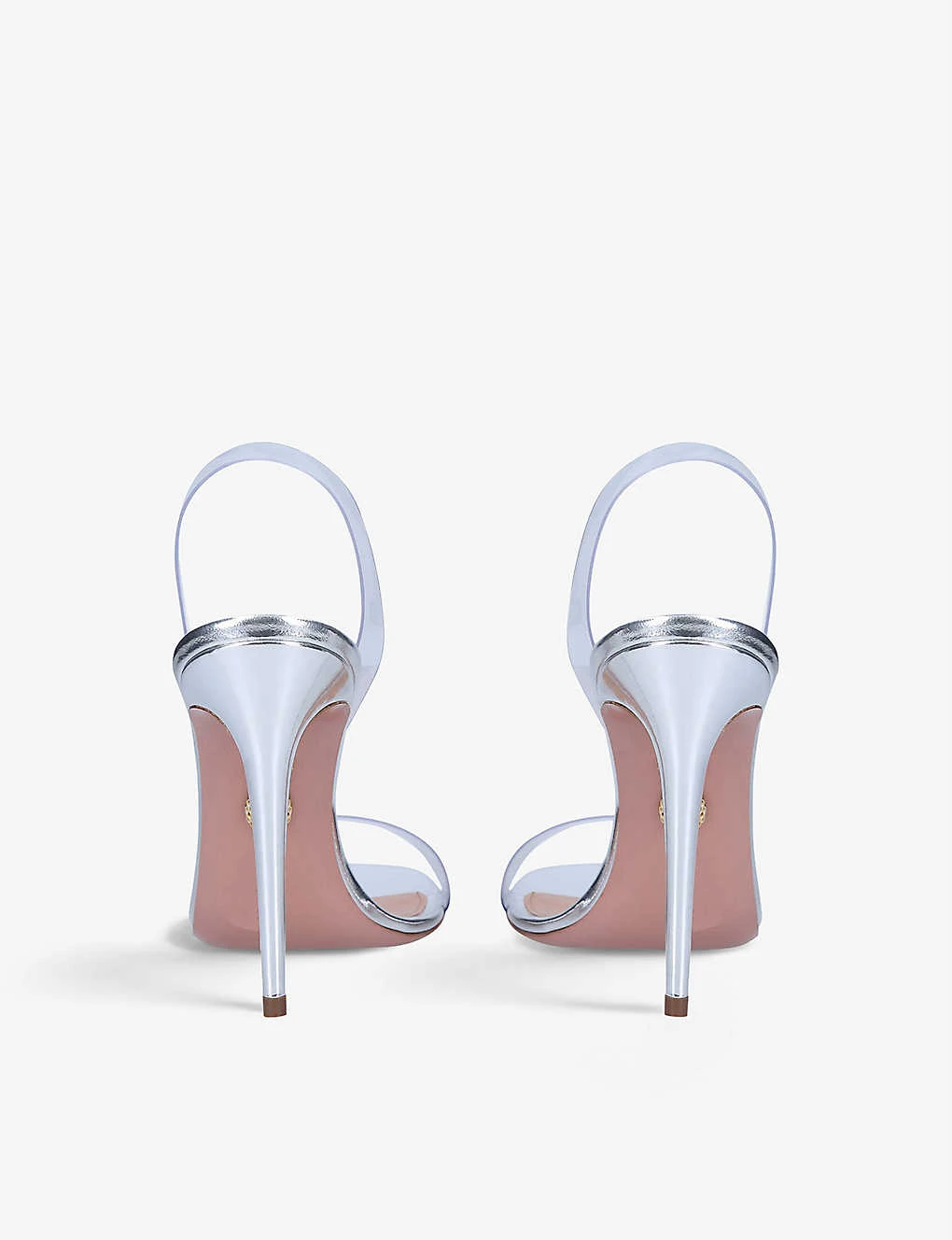 Aquazzura So Nude Metallic PVC And Leather Heeled Sandals 6 Aquazzura So Nude Metallic PVC And Leather Heeled Sandals - Image 4