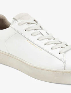 AllSaints Shana Logo-print Leather Low-top Trainers -Dune Shop R03872500 WHITE ALT04