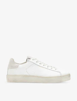 AllSaints Shana Logo-print Leather Low-top Trainers