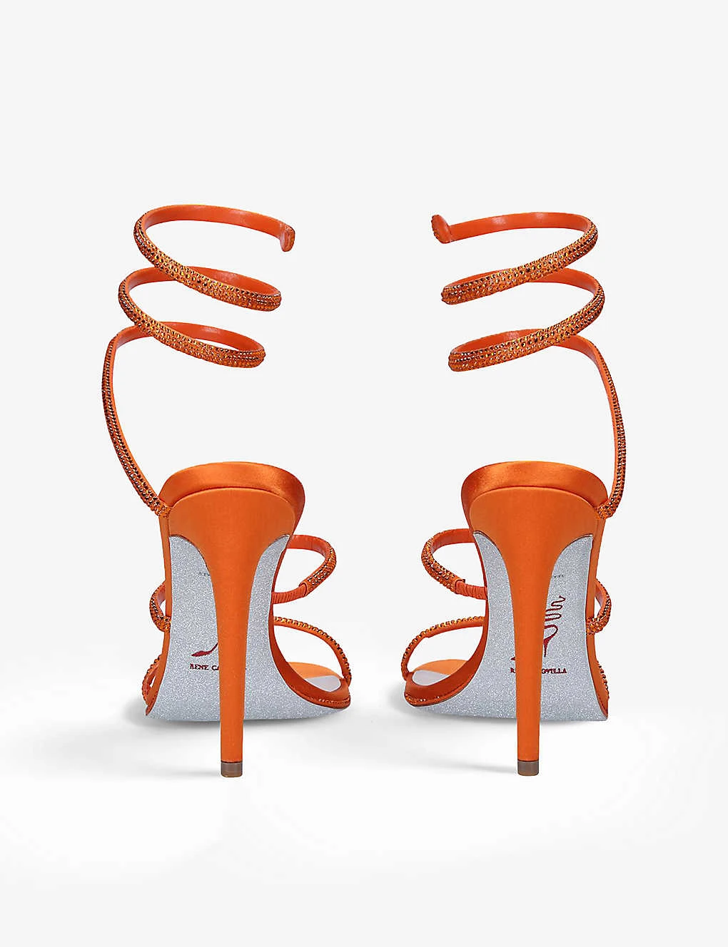 Cleo Crystal-embellished Leather Heeled Sandals 5 Cleo Crystal-embellished Leather Heeled Sandals - Image 3