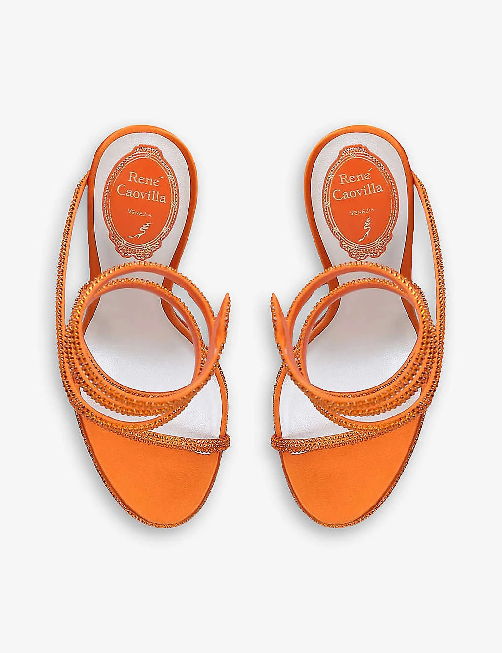 Cleo Crystal-embellished Leather Heeled Sandals 7 Cleo Crystal-embellished Leather Heeled Sandals - Image 5