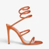 Cleo Crystal-embellished Leather Heeled Sandals -Dune Shop R03878798 ORANGE M
